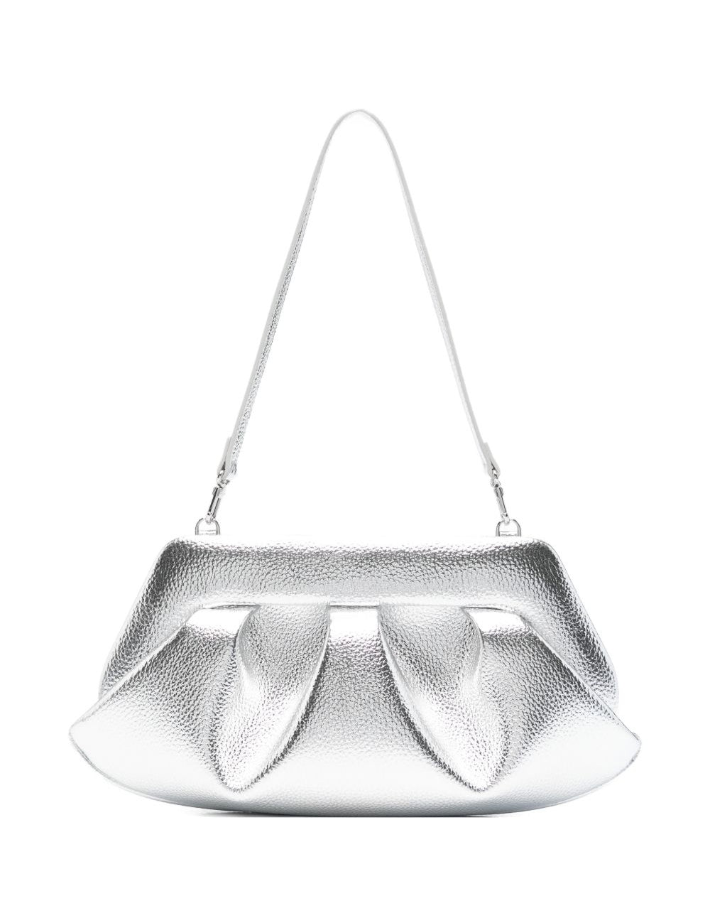 Clutch bios baguette in argento Themoirè - donna 