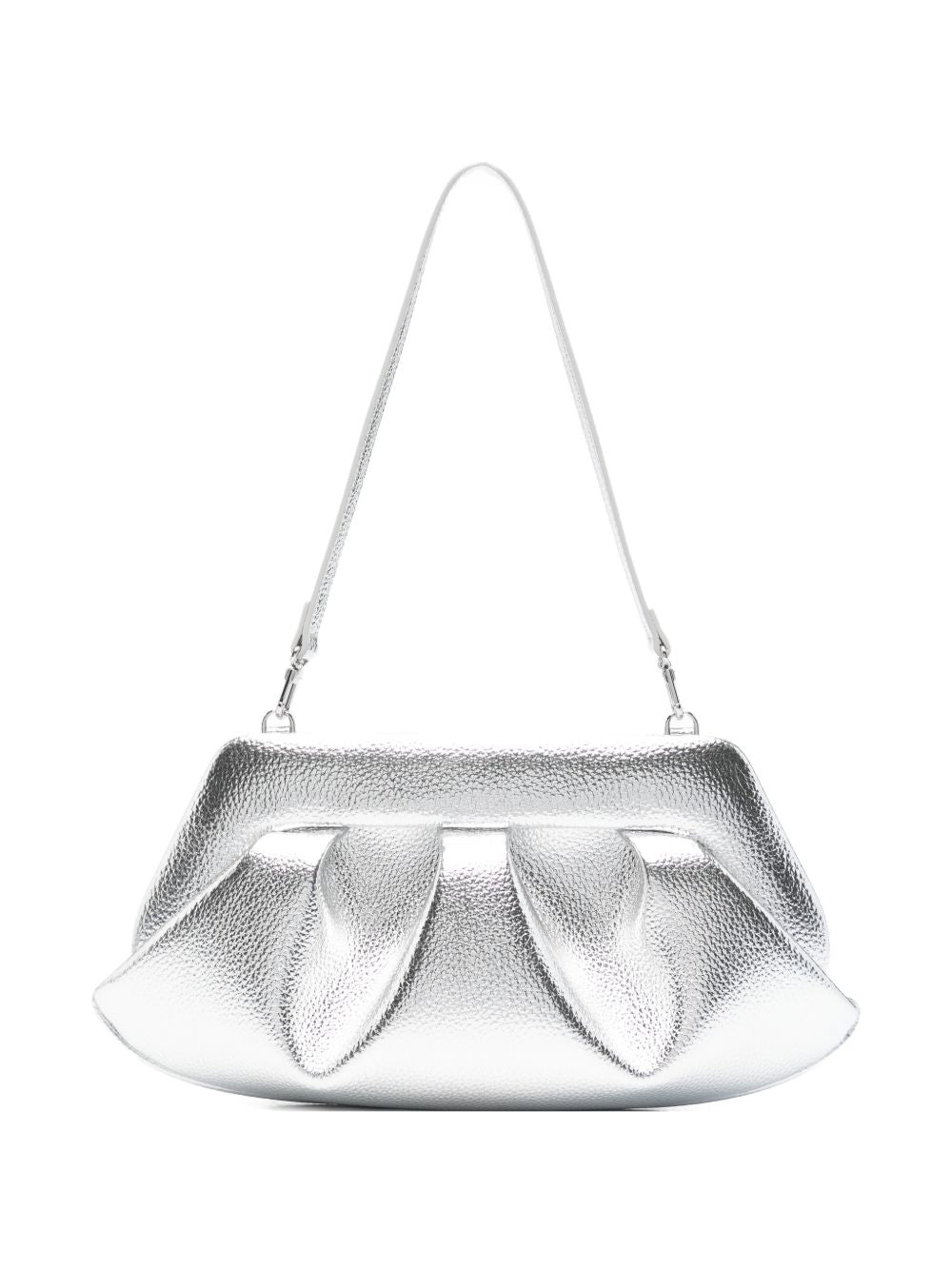Clutch bios baguette in argento Themoirè - donna 