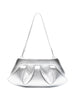 Themoirè silver baguette clutch bag - women's