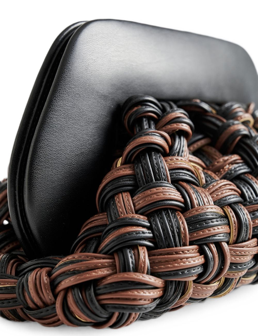 Borsa bios con design intrecciato in marrone Themoirè - donna 