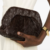 Clutch bios media in marrone Themoirè - donna 