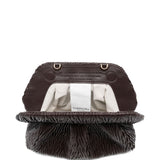 Clutch bios media in marrone Themoirè - donna 