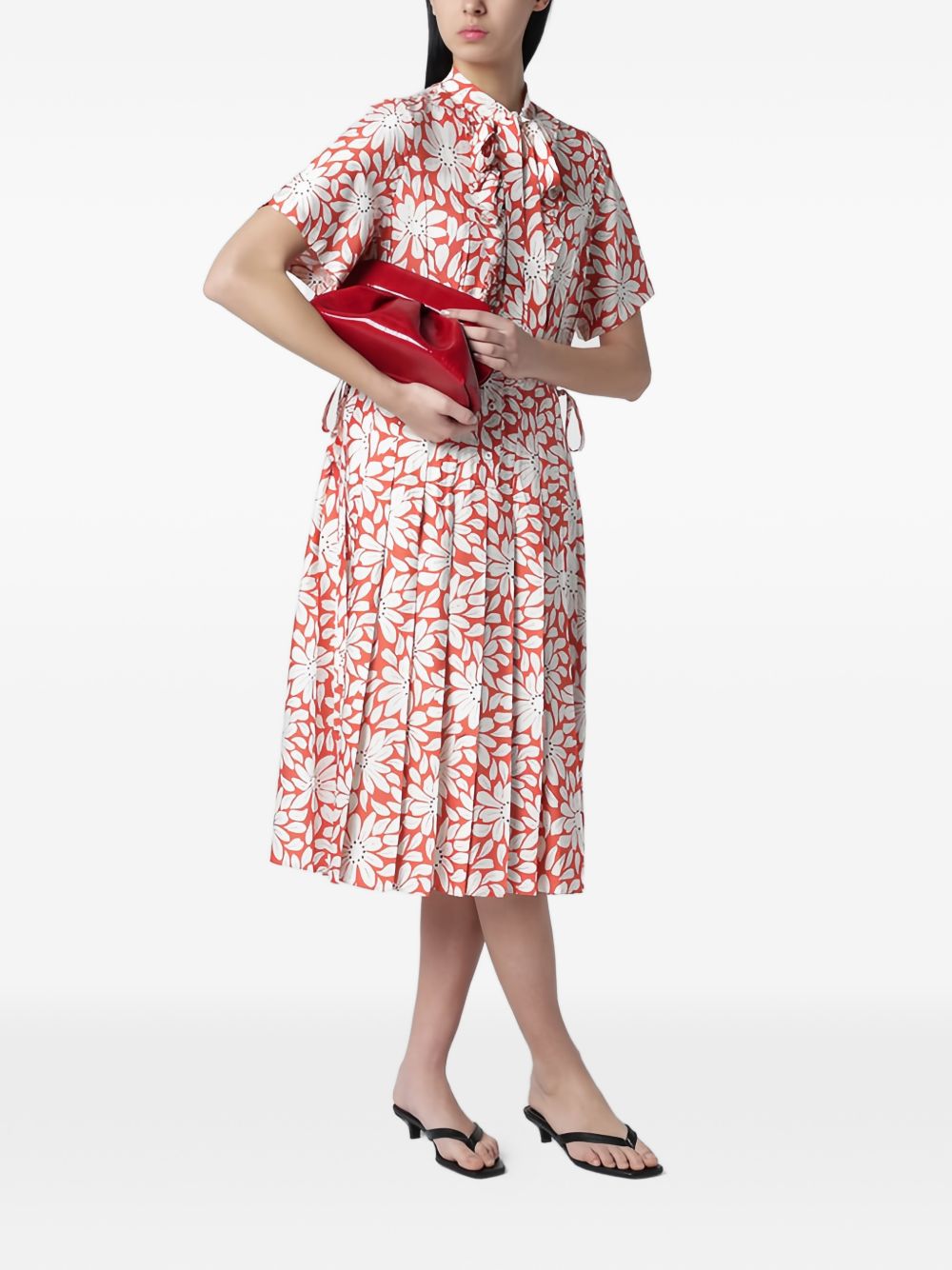 Clutch bios media in rosso Themoirè - donna 