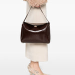 Borsa a spalla calipso in marrone Themoirè - donna 