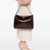 Borsa a spalla calipso in marrone Themoirè - donna 