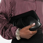 Clutch bios baguette in nero Themoirè - donna 