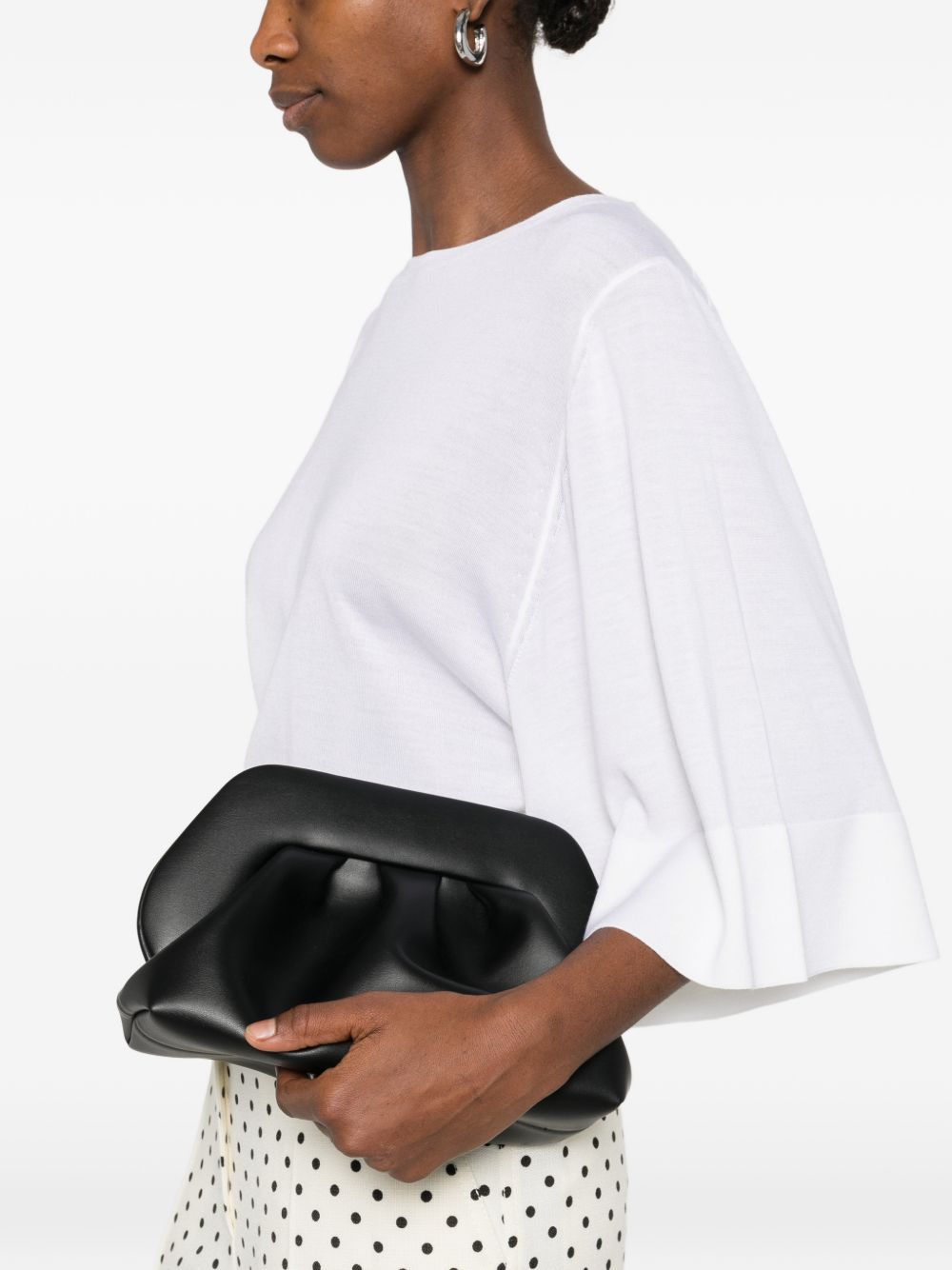 Clutch bios media in nero Themoirè - donna 