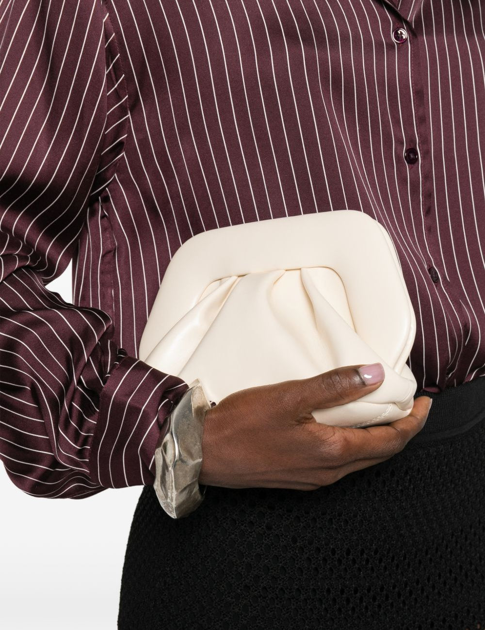 Clutch bios piccola in avorio Themoirè - donna 
