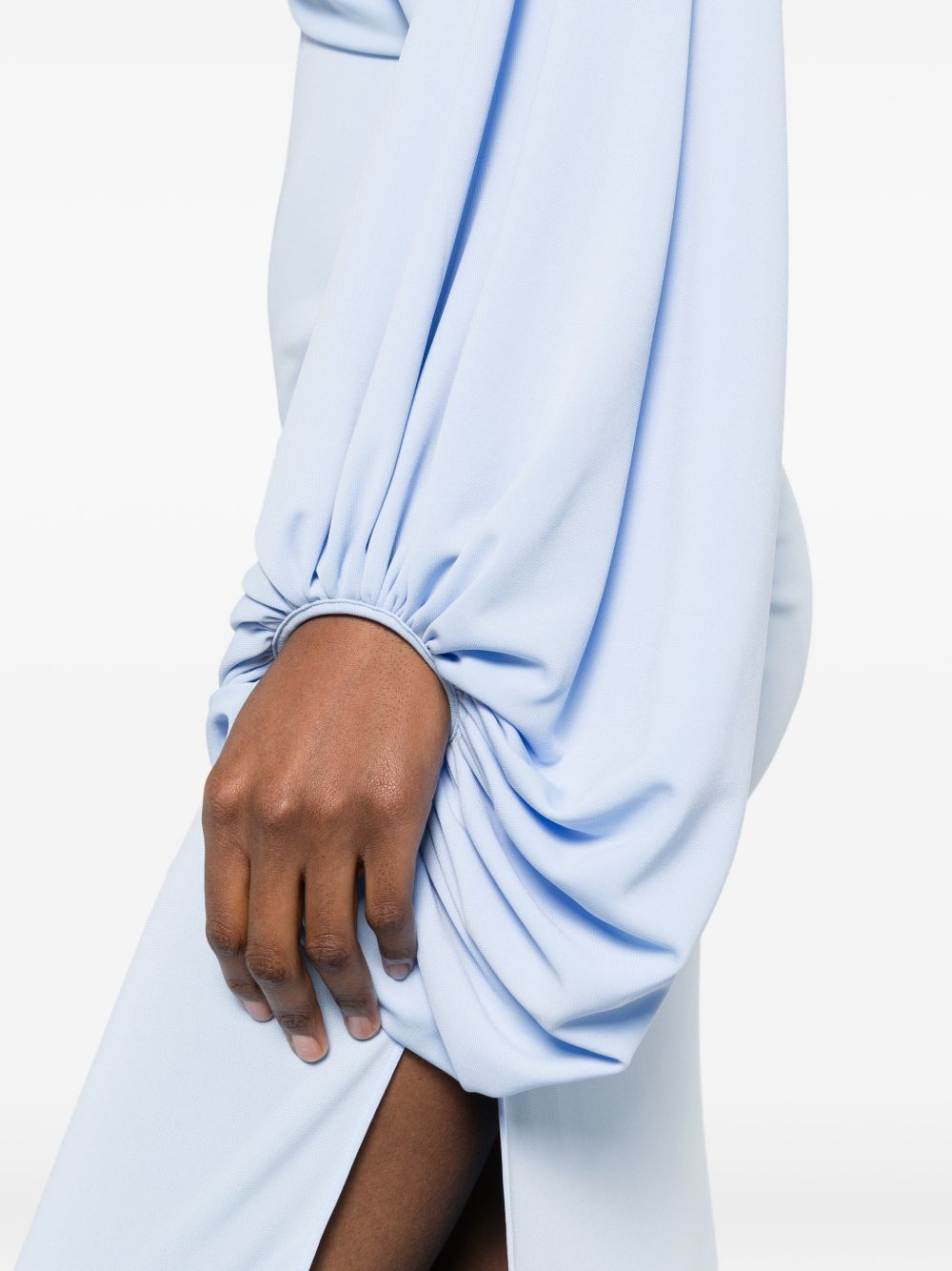 Abito lungo Selene monospalla in azzurro The Andamane - donna 