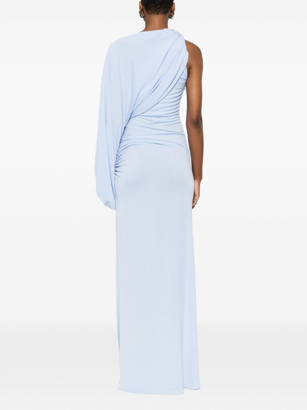Abito lungo Selene monospalla in azzurro The Andamane - donna 