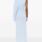 Abito lungo Selene monospalla in azzurro The Andamane - donna 