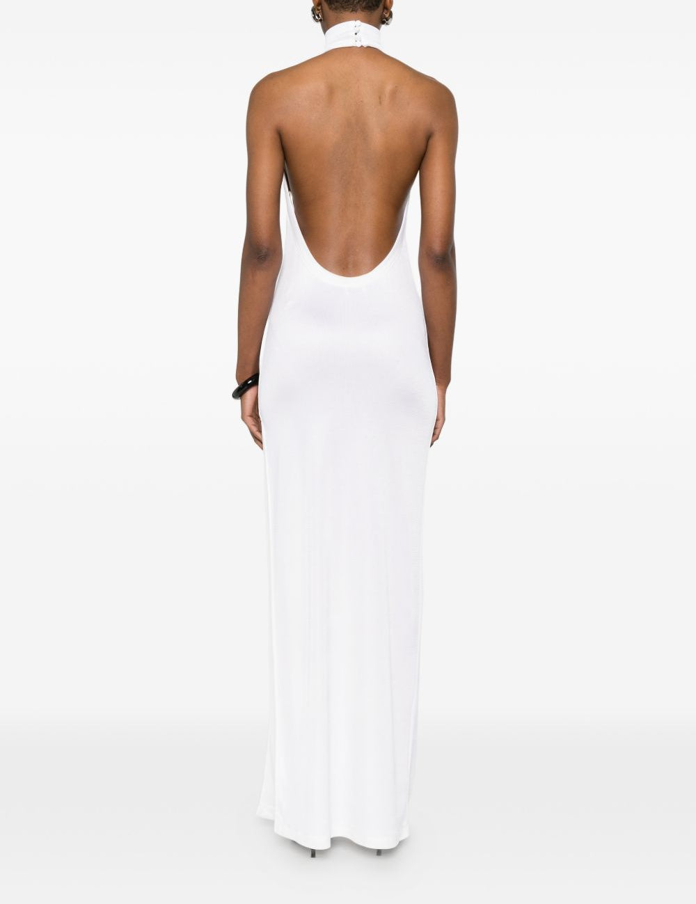 Abito lungo scollo americano Cleo in bianco The Andamane - donna 