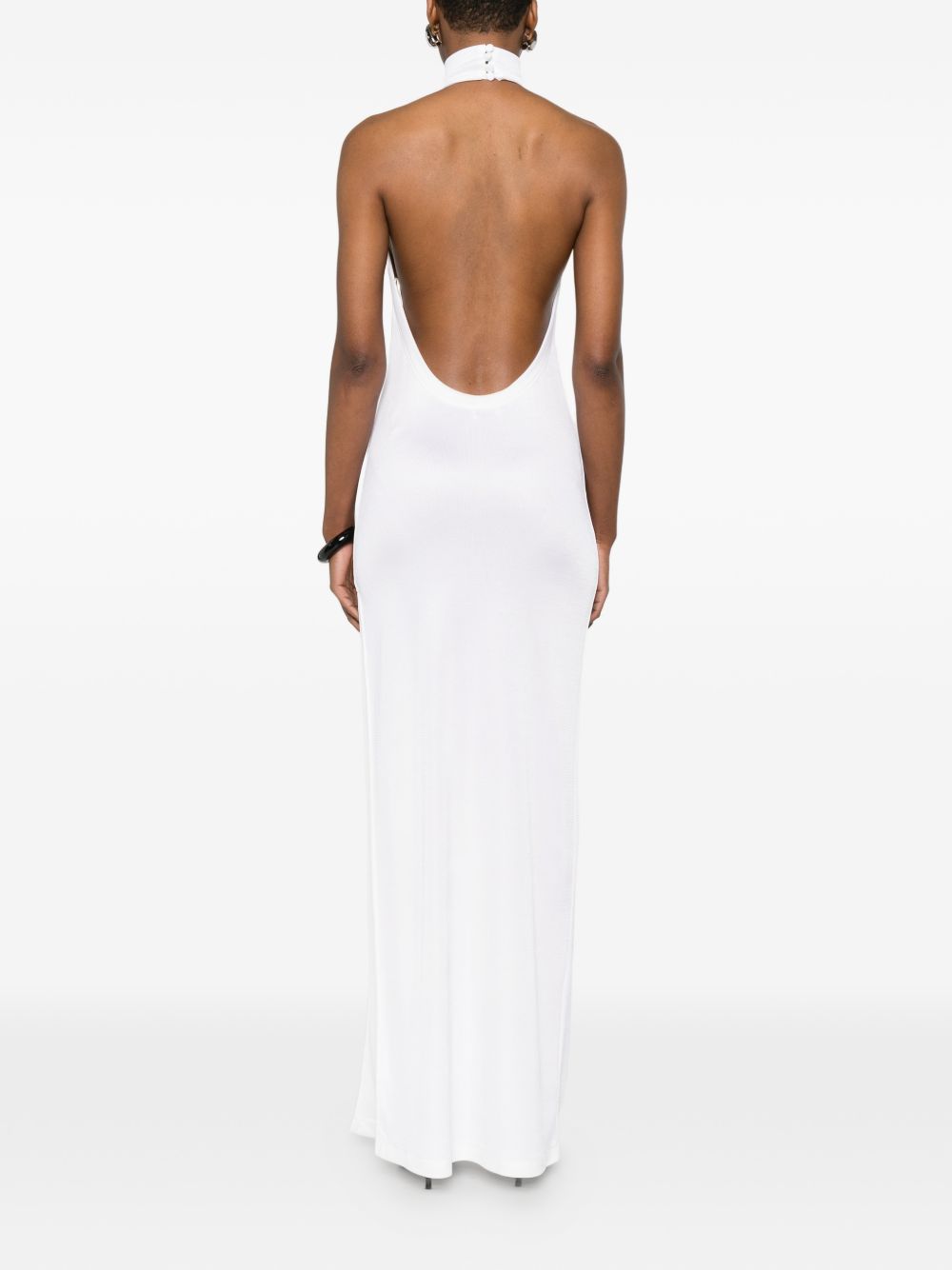 Abito lungo scollo americano Cleo in bianco The Andamane - donna 