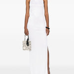 Abito lungo scollo americano Cleo in bianco The Andamane - donna 