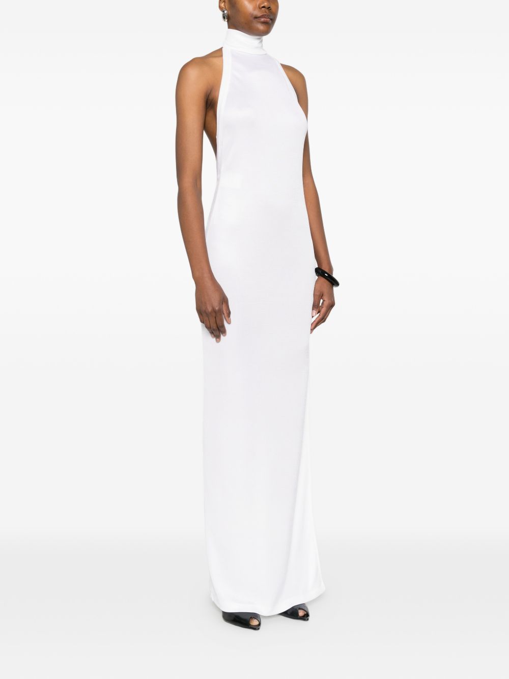 Abito lungo scollo americano Cleo in bianco The Andamane - donna 