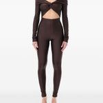 Tuta intera con spalle scoperte in marrone The andamane - donna 
