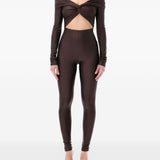 Tuta intera con spalle scoperte in marrone The andamane - donna 