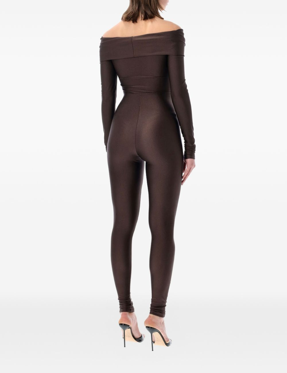 Tuta intera con spalle scoperte in marrone The andamane - donna 