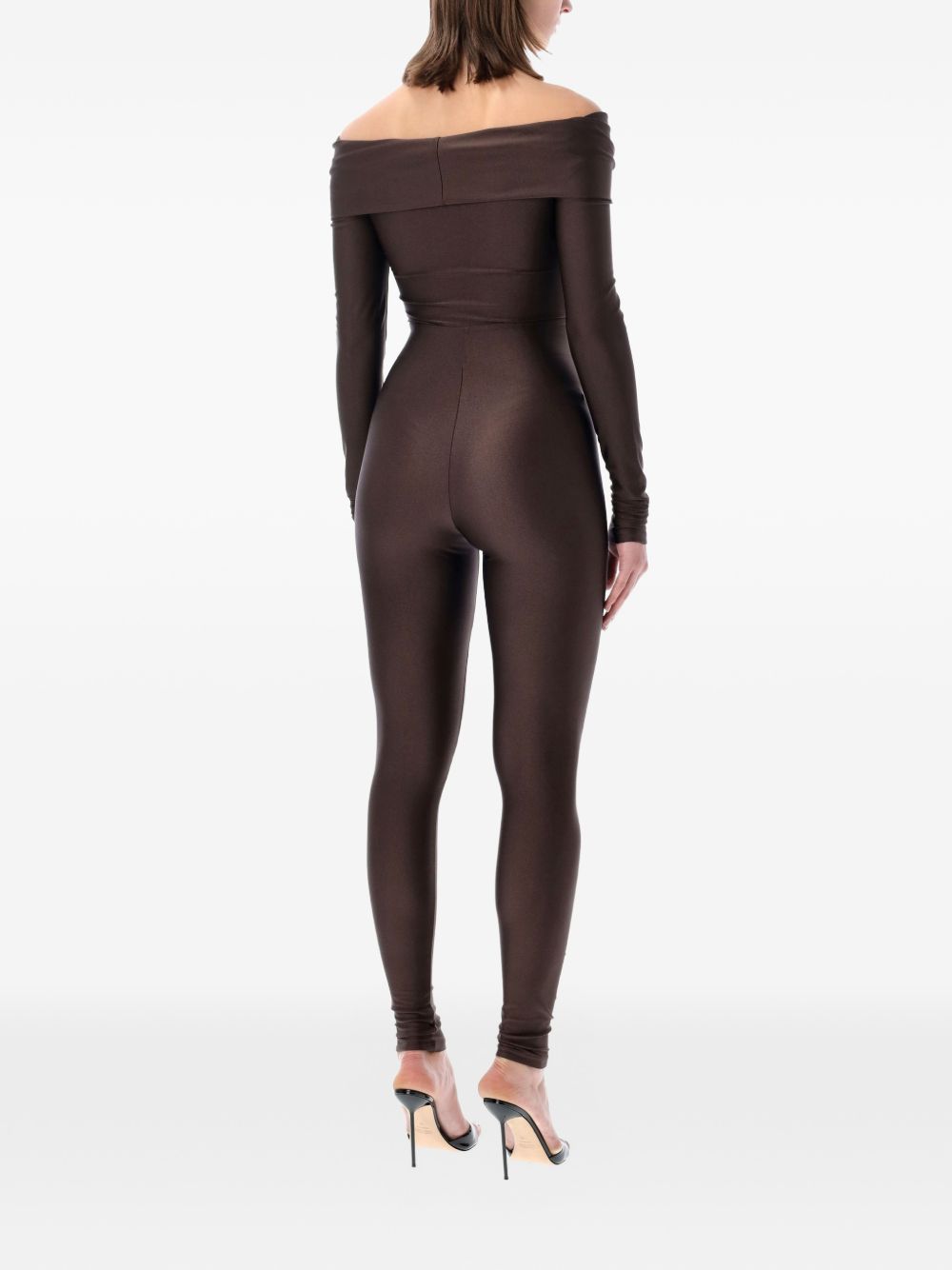 Tuta intera con spalle scoperte in marrone The andamane - donna 