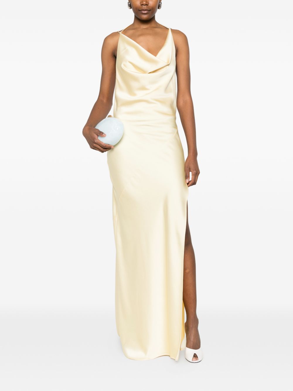 Abito con scollo a scialle in giallo chiaro The Andamane - donna 