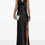 Abito con scollo a scialle in nero The Andamane - donna 