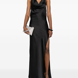 Abito con scollo a scialle in nero The Andamane - donna 