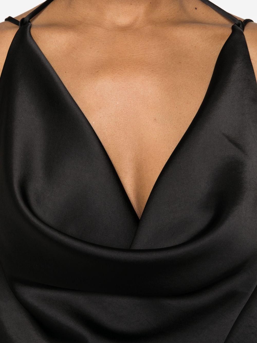 Abito con scollo a scialle in nero The Andamane - donna 
