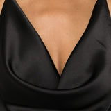 Abito con scollo a scialle in nero The Andamane - donna 