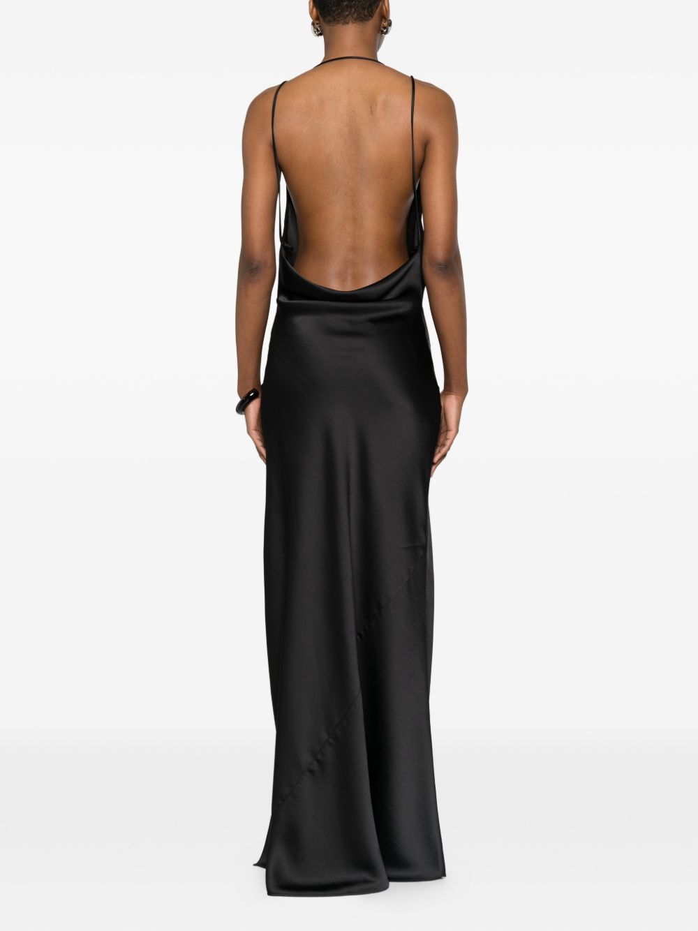 Abito con scollo a scialle in nero The Andamane - donna 