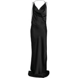 Abito con scollo a scialle in nero The Andamane - donna 