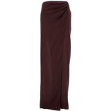 Gonna Phoebe con arricciatura in marrone the andamane - donna 
