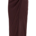 Gonna Phoebe con arricciatura in marrone the andamane - donna 