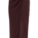 Gonna Phoebe con arricciatura in marrone the andamane - donna 