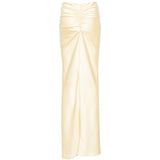 Gonna Iris con arricciatura in giallo chiaro the andamane - donna 