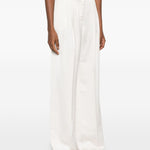Pantaloni con pinces in bianco the andamane - donna 