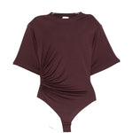 Body lennox con dettagli arricciati in borgogna The andamane - donna 