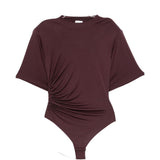 Body lennox con dettagli arricciati in borgogna The andamane - donna 