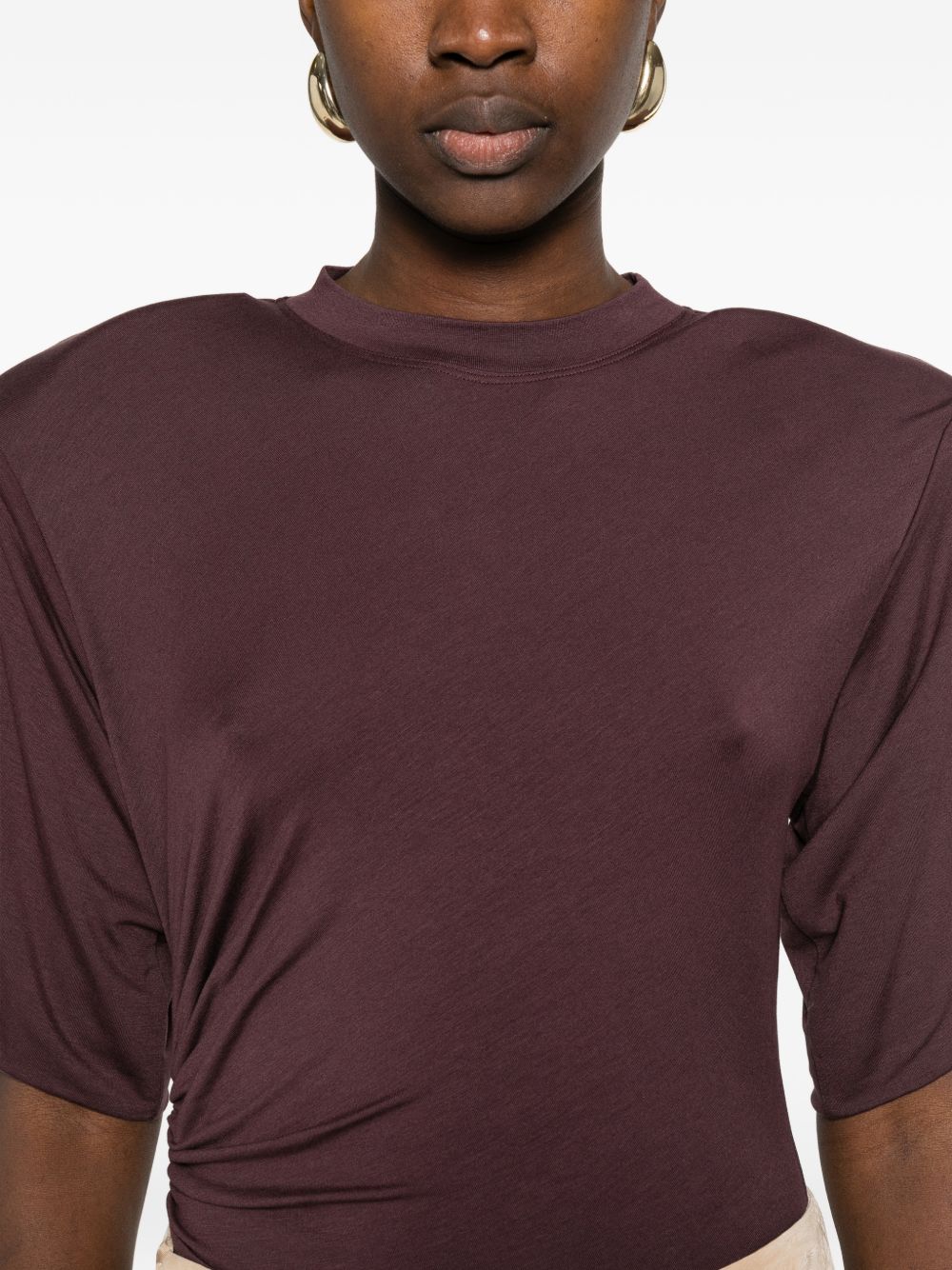 Body lennox con dettagli arricciati in borgogna The andamane - donna 