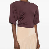 Body lennox con dettagli arricciati in borgogna The andamane - donna 