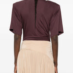 Body lennox con dettagli arricciati in borgogna The andamane - donna 
