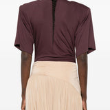 Body lennox con dettagli arricciati in borgogna The andamane - donna 