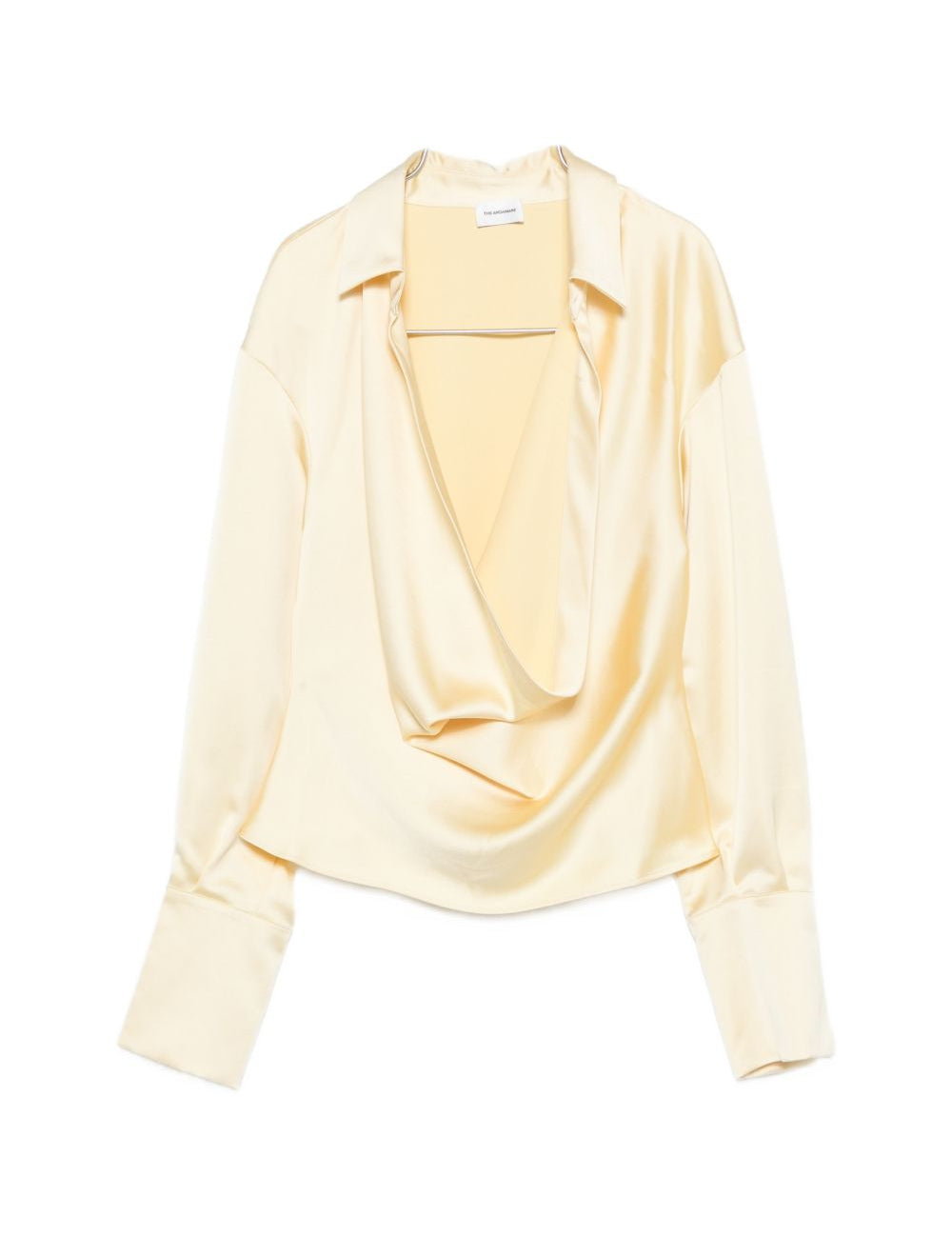 Blusa drappeggiata in giallo chiaro the andamane - donna 