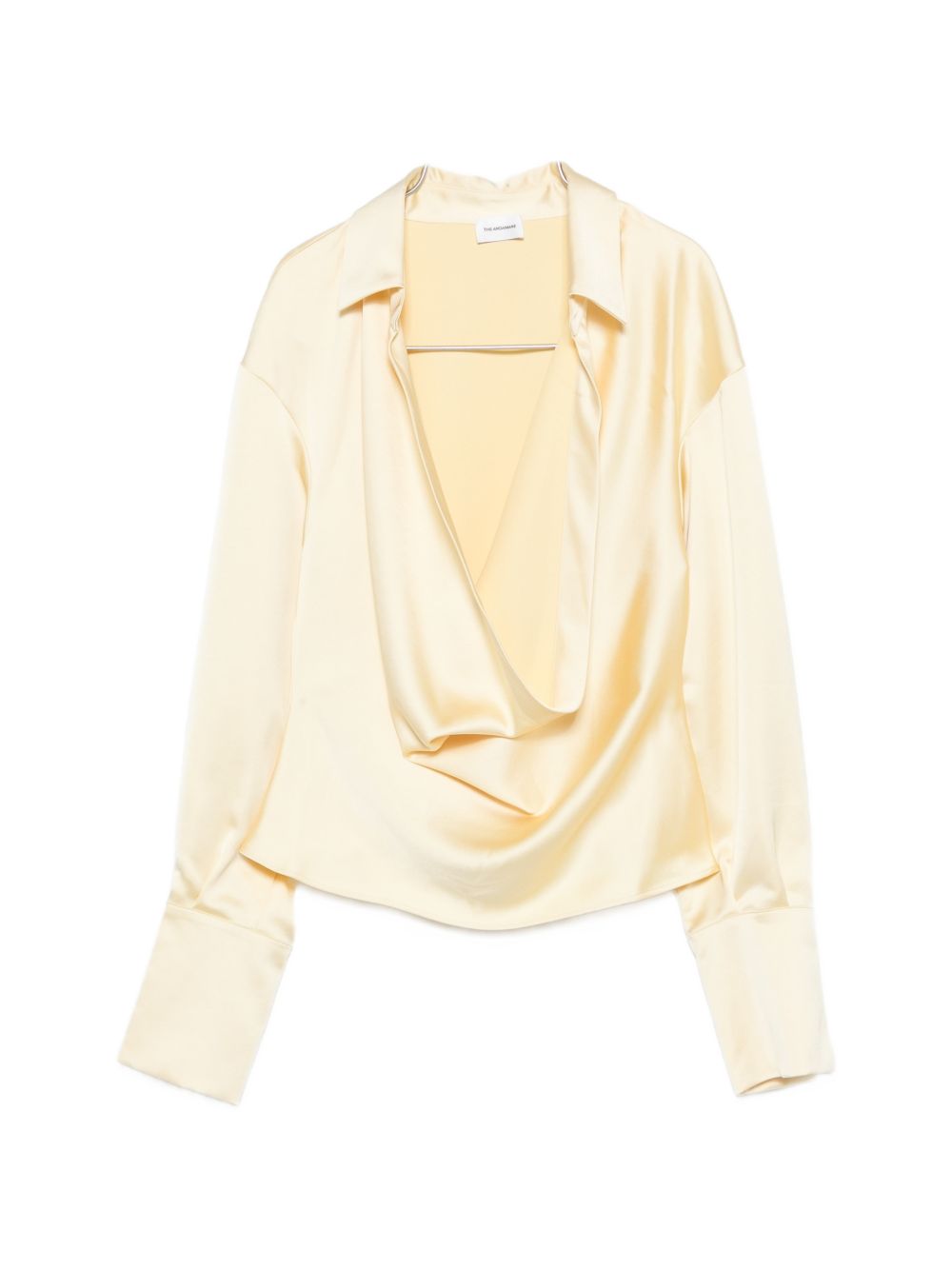 Blusa drappeggiata in giallo chiaro the andamane - donna 