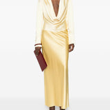 Blusa drappeggiata in giallo chiaro the andamane - donna 