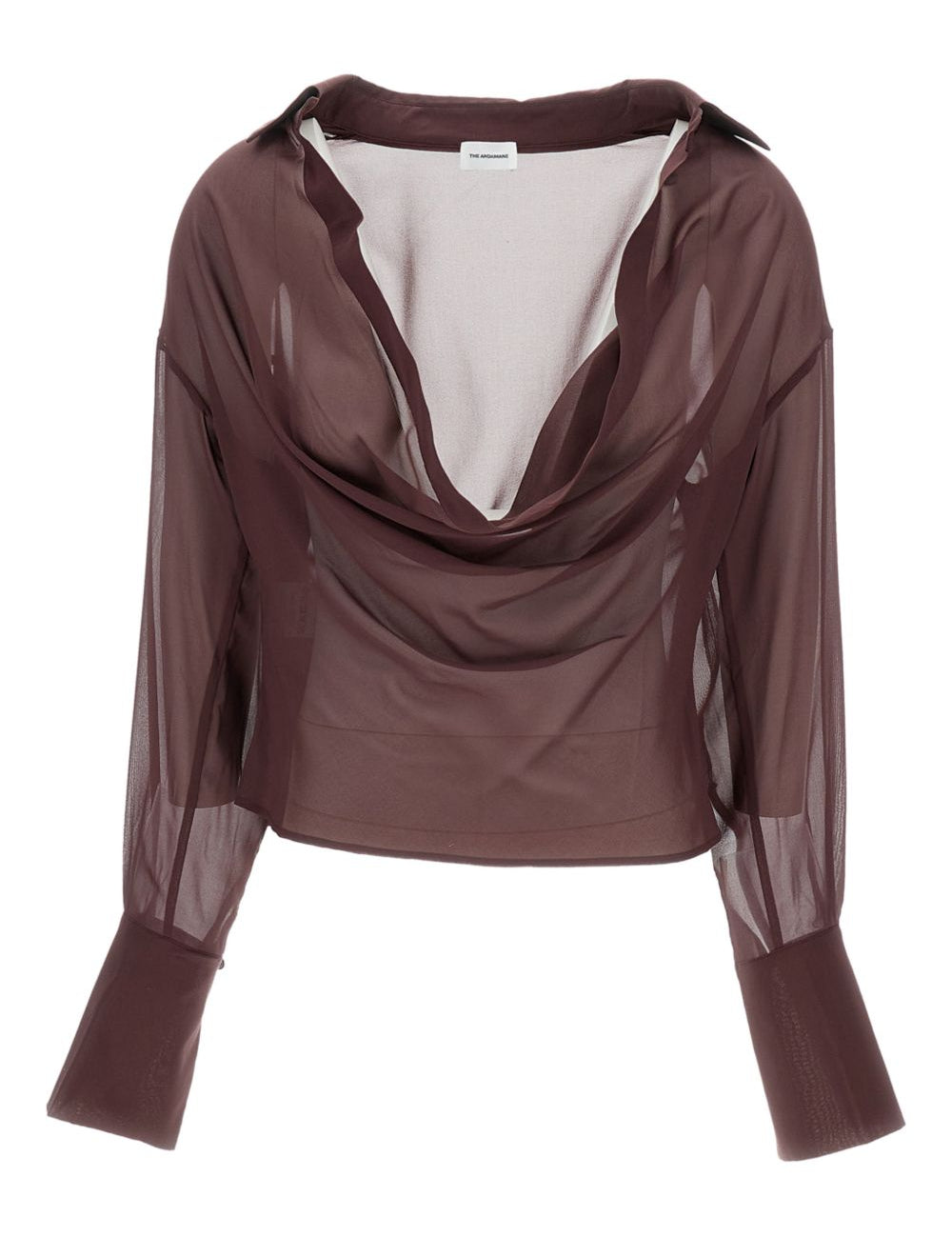 Blusa con scollo profondo in viola the andamane - donna 
