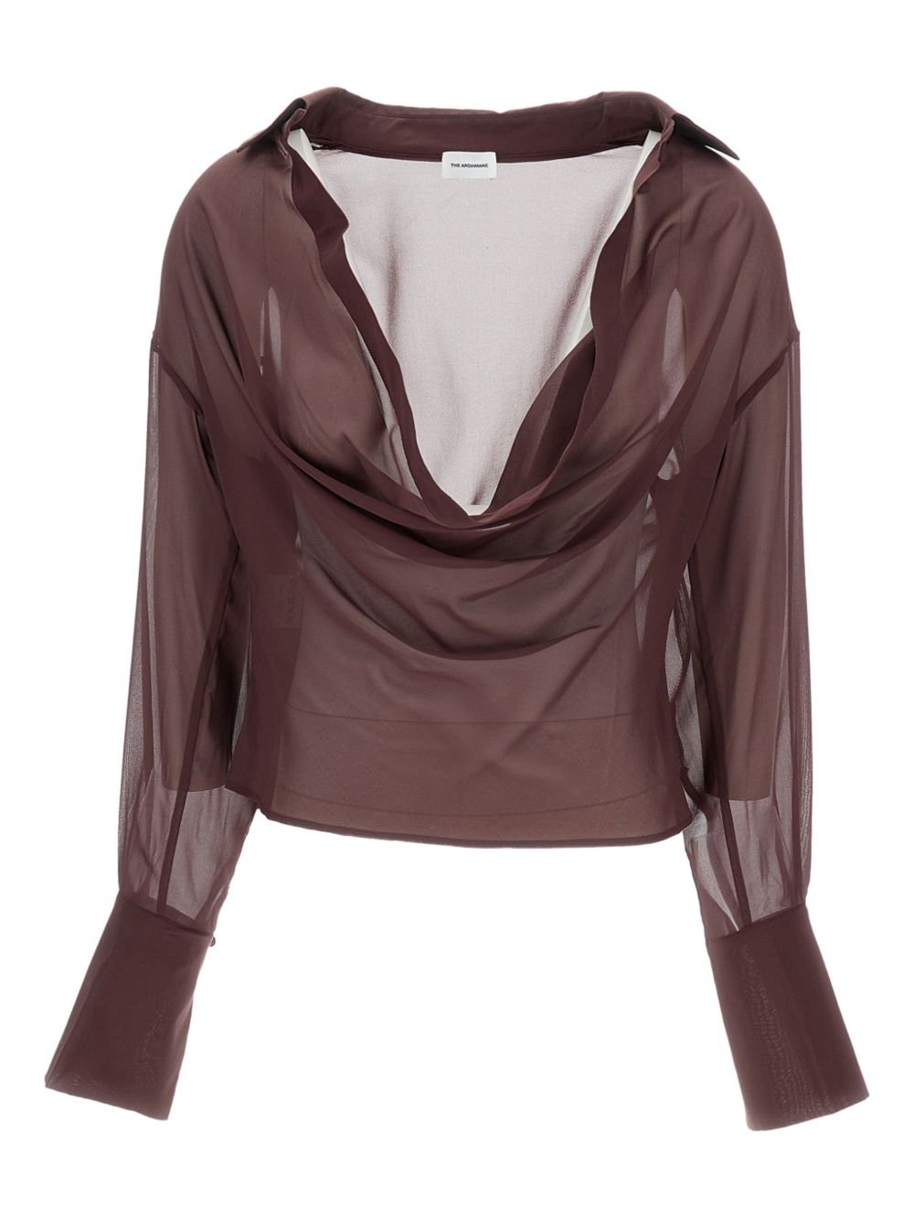 Blusa con scollo profondo in viola the andamane - donna 