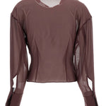 Blusa con scollo profondo in viola the andamane - donna 