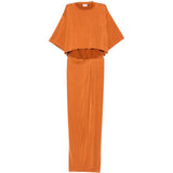 Abito drappeggiato con cut-out di Anja in arancione The andamane - donna 