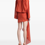 Abito mini indira con drapeggio in arancione The andamane - donna 