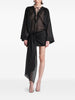 Indira mini dress with draping in black The Andamane - women
